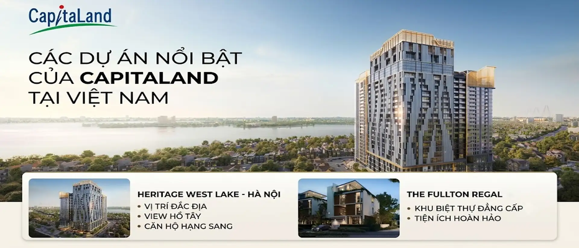 Logo CapitaLand Mitsubishi Estate Nomura & Hình ảnh các dự án tham chiếu