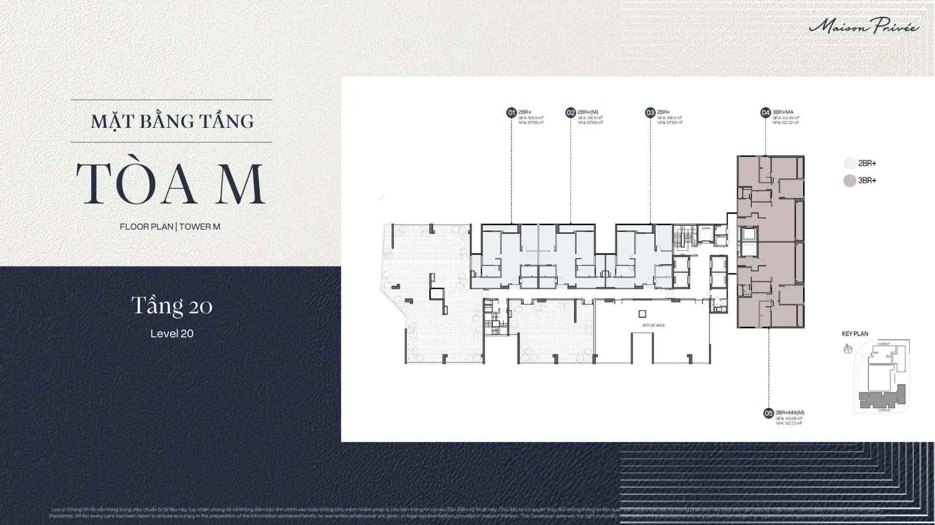 Mặt bằng tầng điển hình Tòa M Maison Privée - Tầng 20