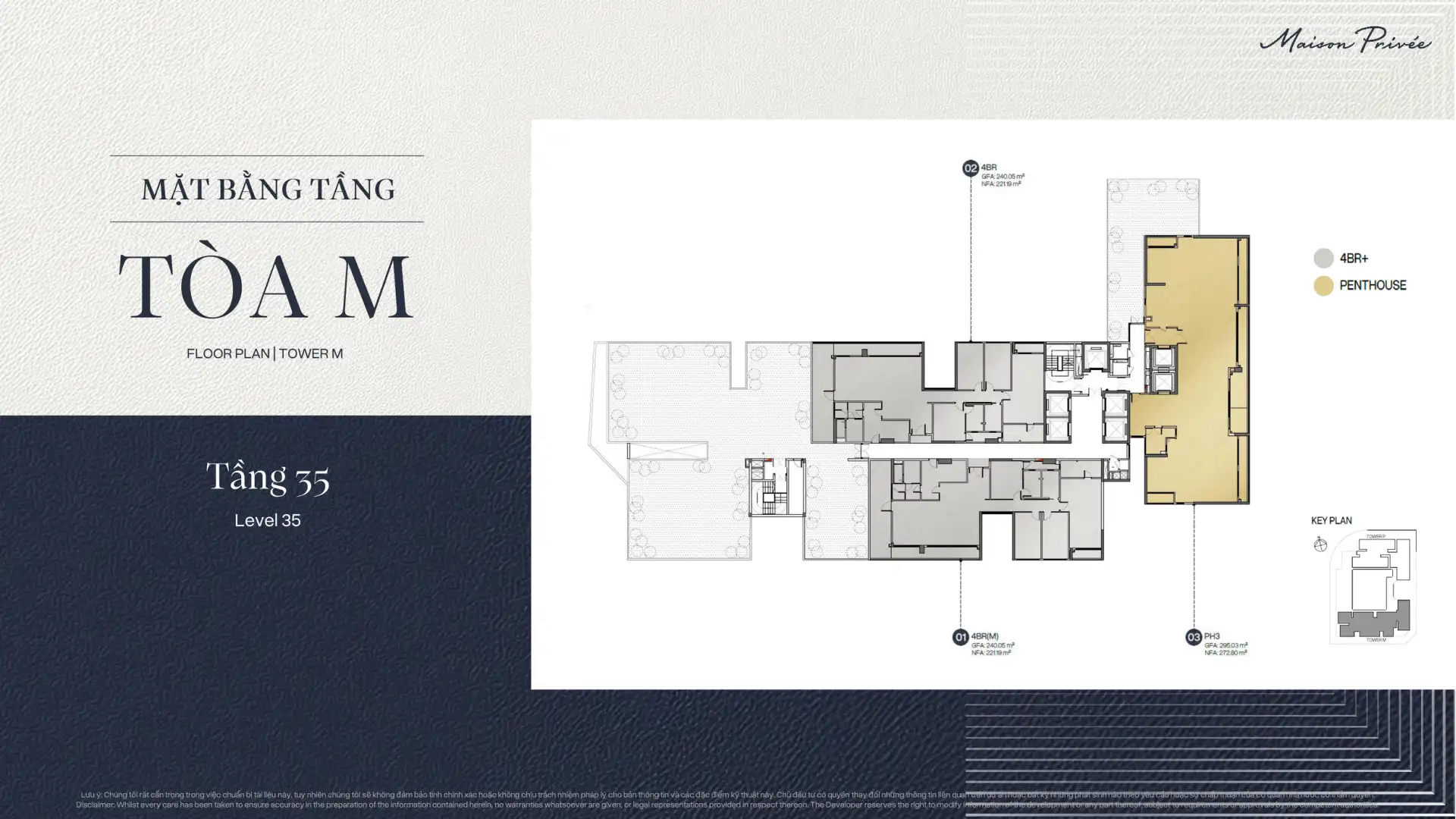 Mặt bằng tầng điển hình Tòa M Maison Privée - Tầng 35